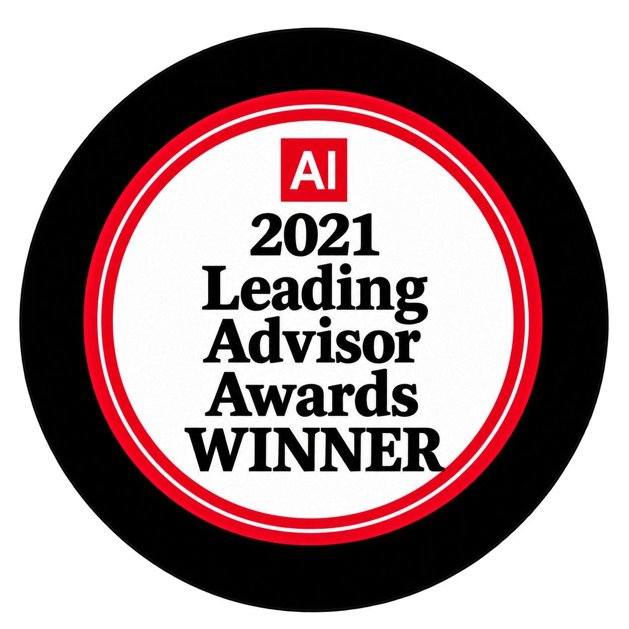 Acquisition International 2021 Leading Adviser Awards winner badge.