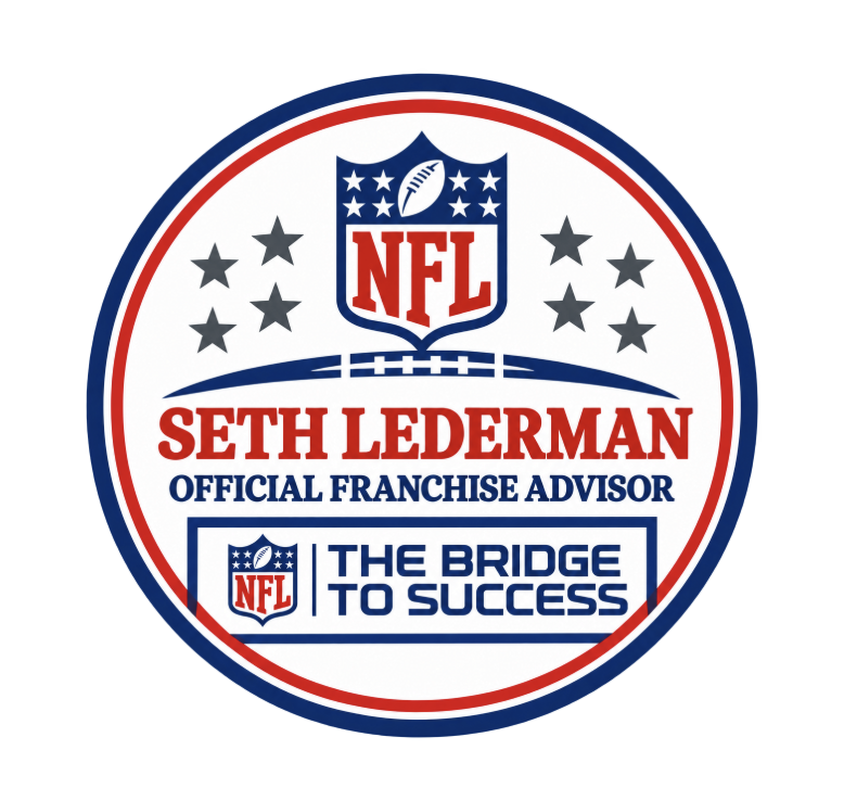 NFL Bridge to Success Official Franchise Advisor badge for Seth Lederman.