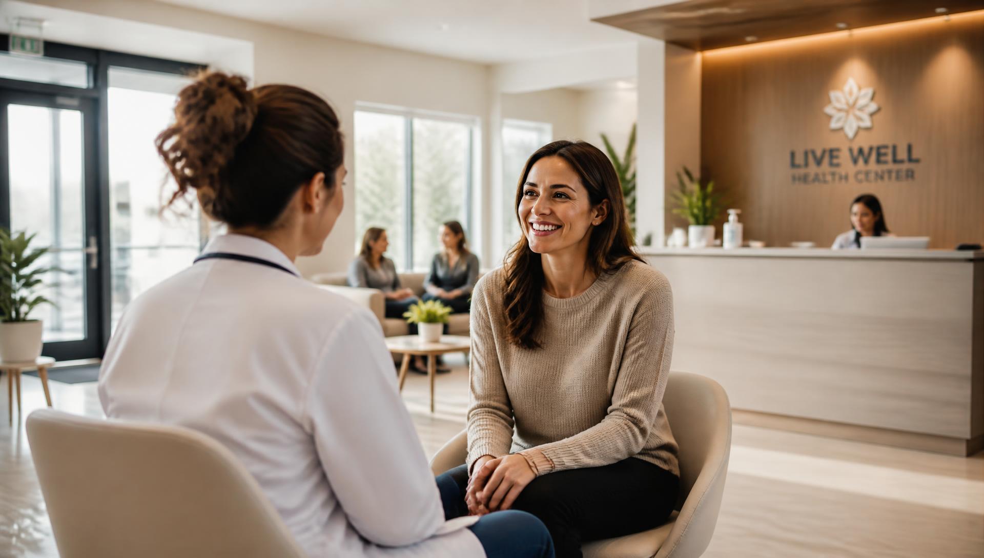 Healthcare and wellness franchise center with patient consultation